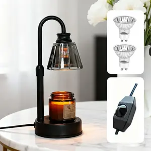 Candle Warmer Lamp - Height Adjustable with Timer - 2 Bulbs Included - Flameless Fragrance Lamp for Home Bedroom Docor, Birthday Gift