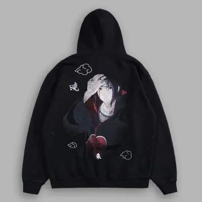 Naruto Hoodie Itachi Uchiha Bioworld Naruto Shippuden Minimal