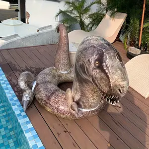 Giant T-Rex Dinosaur Inflatable Swim Ring - Durable PVC, Perfect for Pool & Beach Fun, Suitable for All Ages