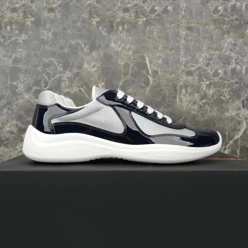 Classic P-style Men's Low Top Sneaker Breathable Mesh Biker Shoes Lace Up Leather Sneakers Casual Shoe Multiple Style Color