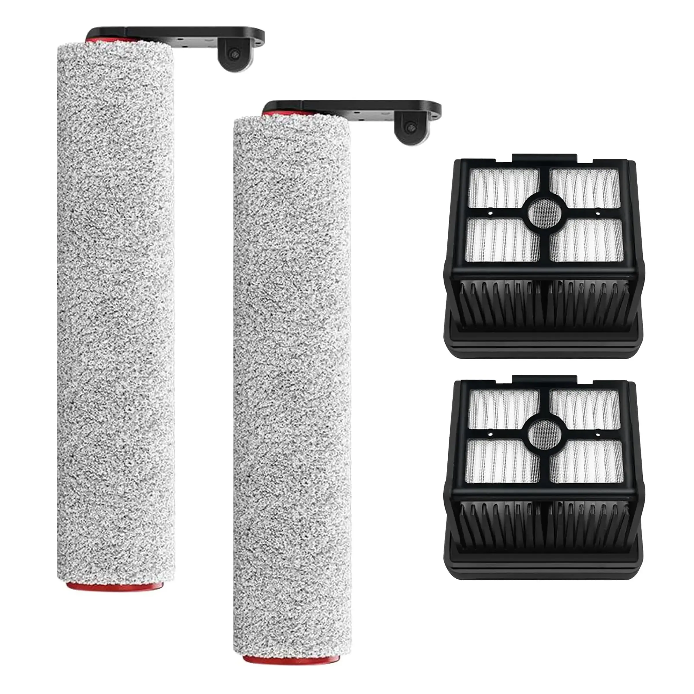 Replacement Brush Roller and HEPA Filter for Dreame H12 Pro, H12 Dual Cordless Wet and Dry Vacuum Cleaner Parts and Accessories, Vacuum Cleaner Mop, Hard Floor Cleaning, Floor Care, 2 Brushes + 2 HEPA Filters