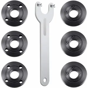7 count Angle  Nut Angle  Wrench Kit 5/8-11 Flange Metal Lock Nut for Compatible with  Milwaukee Makita193465-4 Metabo Bosch Ryobi Black Decker 4.5" 5"  Parts