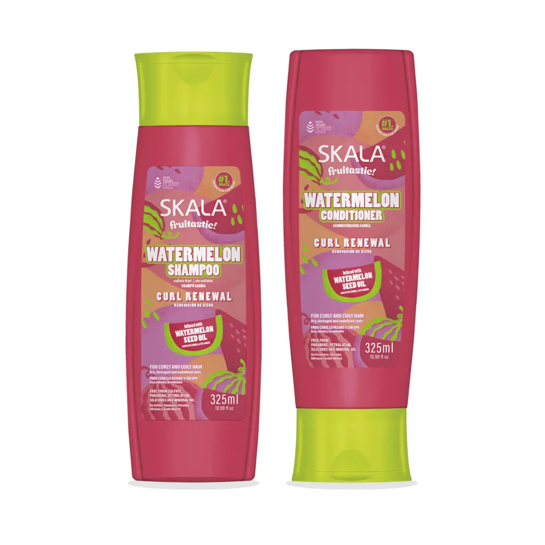 Skala Frutastica Watermelon Shampoo + Conditioner Melancia Frizzy Weak Hair Hydrate Haircare Moisturizer Moisture Comfort Hydrating