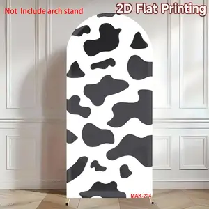 Farm Cow Print Arch Backdrop Cover Animal Cow Spots Design for Baby Birthday and Game Party Decorations Background Party Decorations Banners