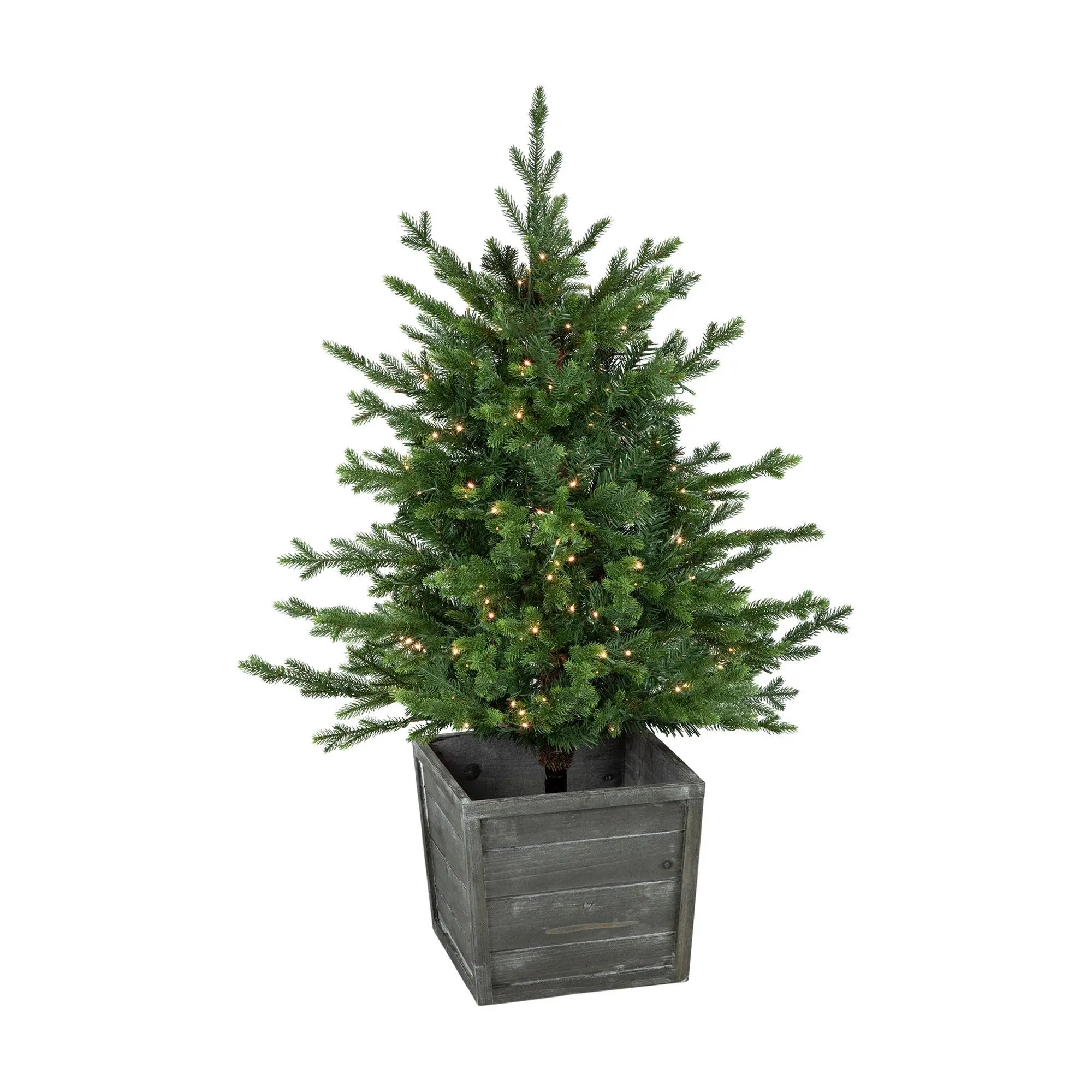 Northlight 4' Pre-Lit Potted Russian Pine Chris tmas Tree Northlight 4' Pre-Lit Potted Russian Pine Chris tmas Tree