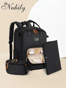 Baby Changing Bag Backpack, Multifunction Nappy Changing Bags, Waterproof Baby Bag, Large Capacity Diaper Bag, Diaper Bag Organizer, Portable Changing Mat, Detachable Crossbody Bag