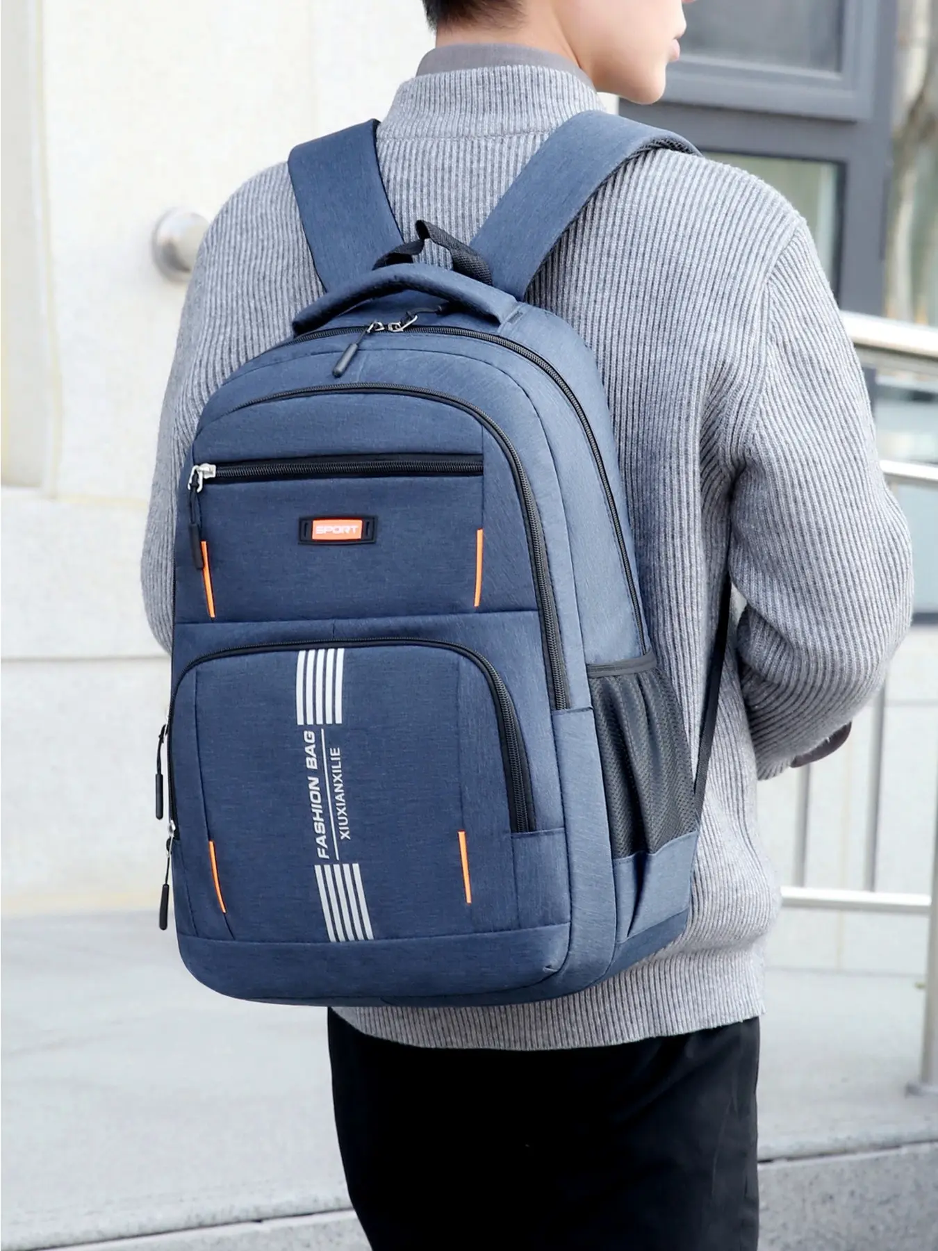 Durable Oxford Fabric Commuter Daily Work Backpack Large Capacity Laptop Bag Travel Backpacks for Business Travel Work School Stylish and Versatile Traveler Essentials Backpack