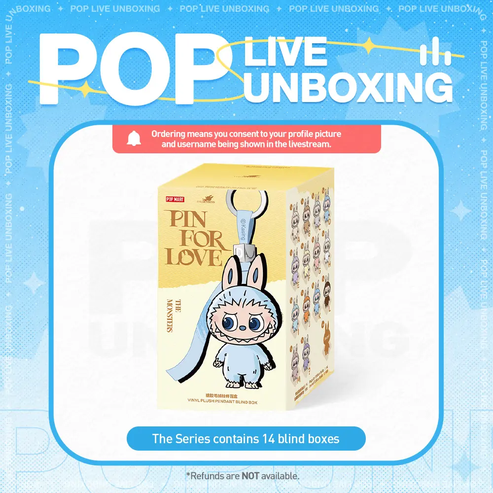 [POP NOW]THE MONSTERS Pin for Love Series - Vinyl Plush Pendant blind box (A-M) POP MART