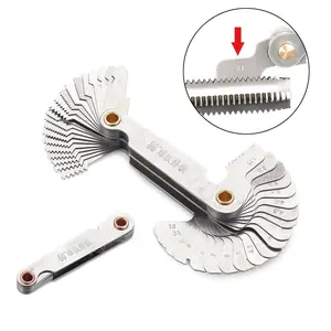55/60 Degree Metric Imperial Thread Plug Gage Gear Pitch Gauge Test Gauge Set Measurement Carbon Steel Lathe Combination Tool Set