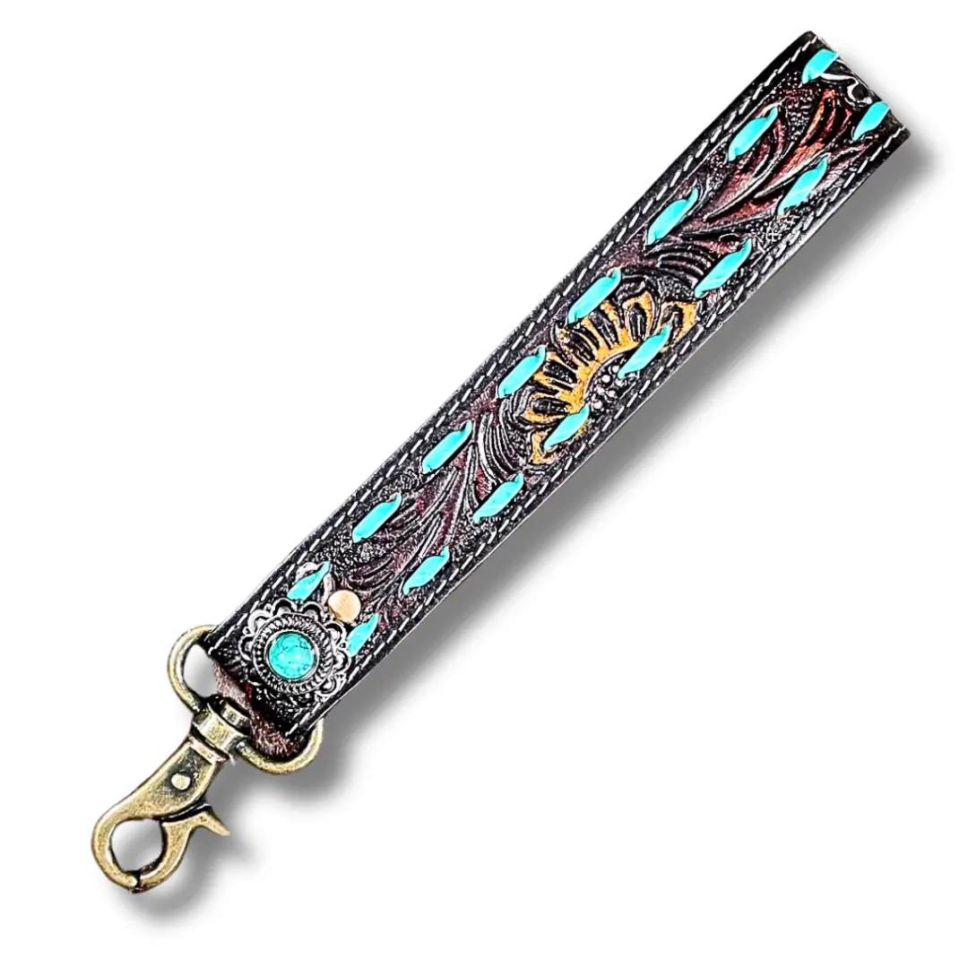 Myra Bag - Sunflower Sunrise Key Fob, Western Keychain