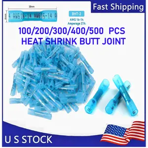 400/100x Waterproof Heat Shrink Butt Wire Splice Crimp Connectors Terminals Kit