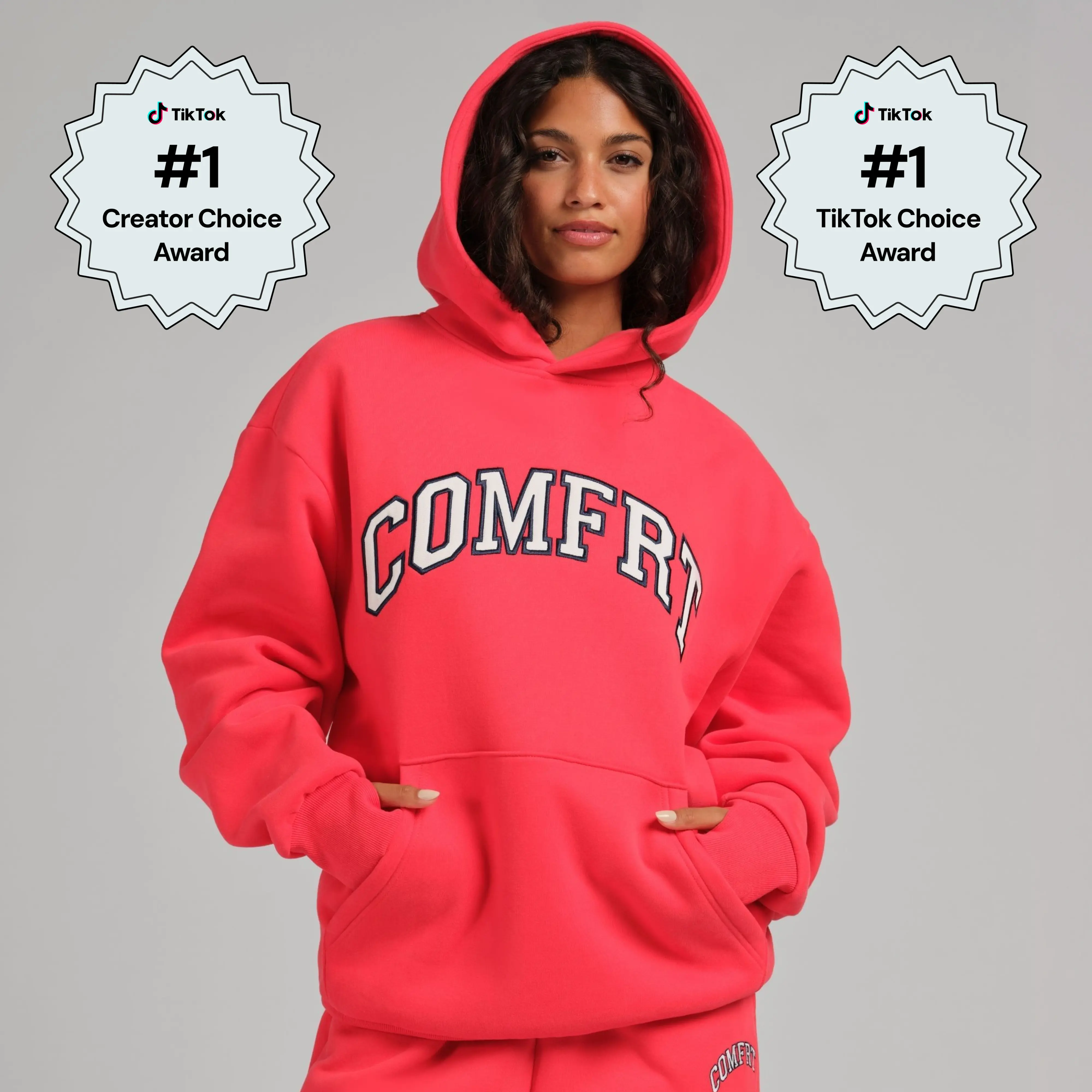 Comfrt | Varsity Hoodie - Mega | Bold Logo Graphic Hooded Pullover Soft Fleece Sweatshirt Comfrt | Varsity Hoodie - Mega | Bold Logo Graphic Hooded Pullover Soft Fleece Sweatshirt
