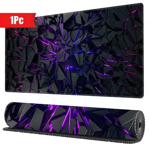 XXL Gaming Mouse Pad Large RGB Geometric Design, Non-Slip Base, Double Stitched Edges, Durable and Easy to Clean, Perfect for Gaming and Office