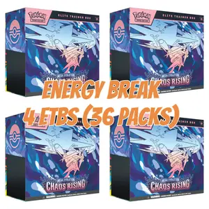 New Release! Pokémon Chaos Rising Live Energy Break 4 ETBs