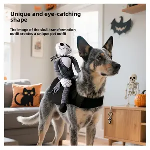 Halloween Dog Cat Skull Transformation Costume Dress Up Clothes Party Transformation Funny Clothes Create a Unique Outfit small pet dog cat  outfits