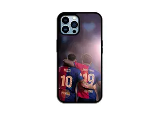 Player Soccer Phone Case Covers Personalized Plastic Design Featuring Messi 10 & Lamine Yanbal 19 Text Shockproof Protection No Warranty Included