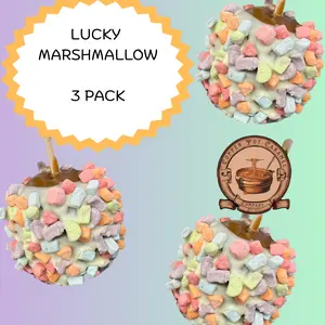 LUCKY Marshmallow 3 pack: 3 Gourmet Caramel with white chocolate & Lucky Marshmallows
