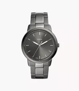 Fossil Minimalist Men's Three-Hand, Smoke Stainless Steel Watch Fossil Minimalist Men's Three-Hand, Smoke Stainless Steel Watch