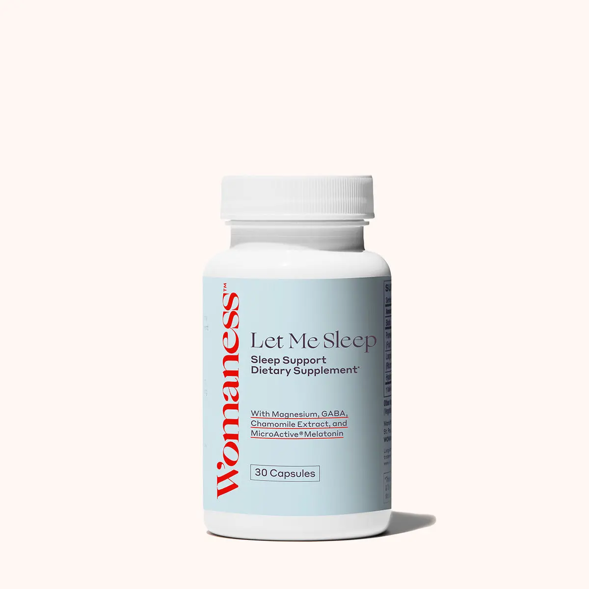 Let Me Sleep Natural Supplement with MicroActive Melatonin, GABA & Chamomile Extract, and Magnesium - Edible Dietary