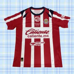 25 26 LIGA MX Chivas de Guadalajara Home Soccer Jersey Mexico League Fans Version Short Sleeve Jersey Quick Dry Football Jersey