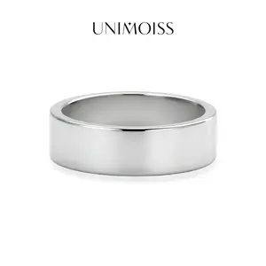 UniMoiss Timeless Minimalist Band Ring Wedding Engagement Anniversary Valentine's Day Birthday Gift Daily Wear Jewelry