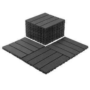 44 Pcs Interlocking Deck Tiles,Easy And Quick Installation, Easy To Install, Easy To Clean, Suitable For Porch, Poolside, Outdoor & Indoor Balcony Backyard