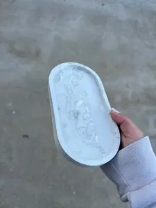 Concrete Oval Tray