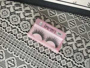 iPD Faux Mink Lashes Fluffy 3D Effect Eyelashes with Waterproof Black Lash Glue Wispy False Eyelashes Kit Long Lasting Lash Bond