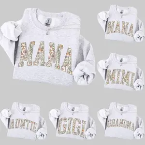 Personalized Grandma Heart Sweatshirt | Custom Grandparent Gift | Floral Grandma, Mama, Nana, Grammy, Mimi, Gigi, Mamaw, Gammie Shirt
