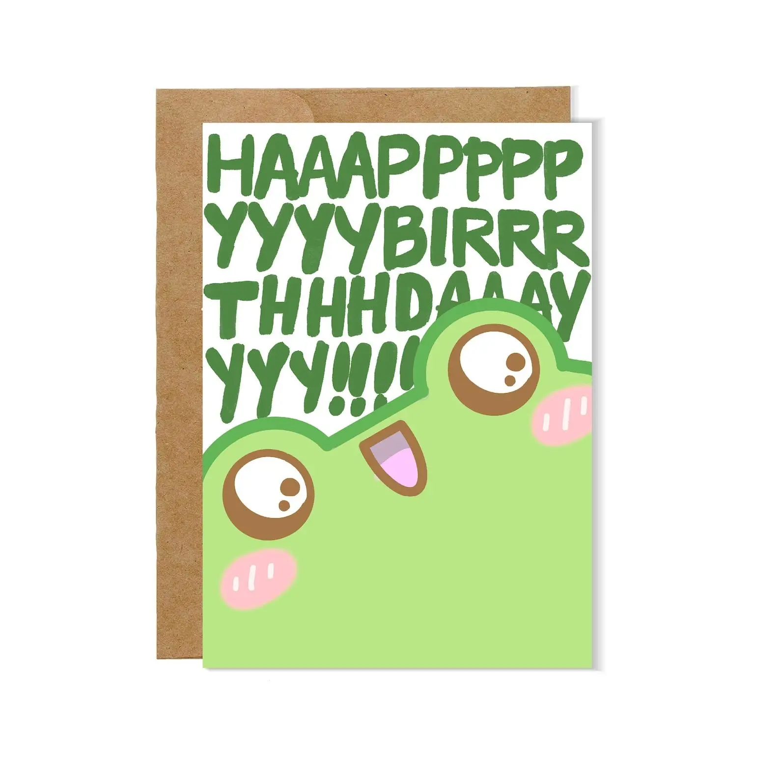 Frog Birthday Card - Y2K Toad Art Greeting Card