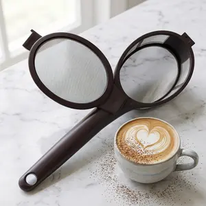 Portable Coffee Filter Scoop |     High-Performance Filtration for Capsules and Grounds - Ideal for Coffee Machine Users and Roasting Enthusiasts - Plastic Material