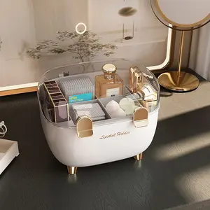 Lipstick Storage Box Dustproof Desktop Cosmetic Organizer Lipstick Case with Lid High-End Style Lip Gloss Display Rack