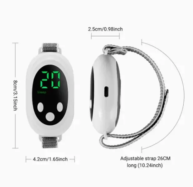 Intelligent Sleep Monitor for Desktop & Laptop Digital Screens, Rechargeable Dual-Mode Adjustable Intensity Device with Wearable Strap, for Anxiety Relief, Neurological Regulation, Insomnia Improvement (Computers & Office Monitor Accessory)