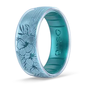 Enso Rings Etched Silicone Ring | Comfortable Everyday Band | Lifetime Warranty