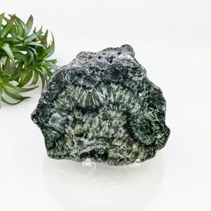 Seraphinite Slab Lv7602 3.5 Inch Green White Crystal Seraphinite 3.5" Slab #LV7602