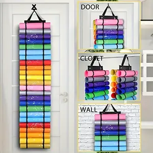 Vinyl Roll Holder, 1 Count Hanging Storage Rack, Wall Mount Storage Organizer for Craft Room Over The Door, Makeup Organizer