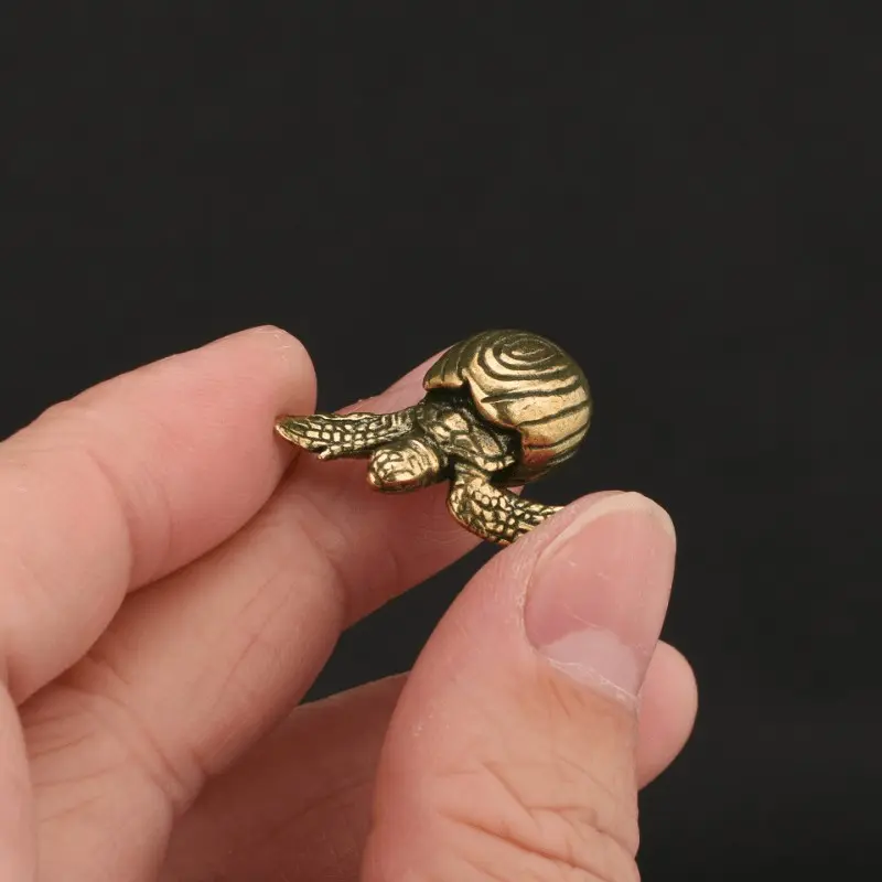 Antique Brass Turtle Figurine, Cute Figurines, Cute Small Sea Turtle Tea Pet, Decorative Desktop Ornament Craft, Adorable Desk Decoration, Collectible Home Decor, Home Decor Ornament, Decoration Figure