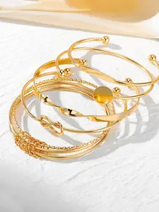 The five piece open bracelet set is suitable for daily wear, vacation and dating occasions, and is also a surprising and exquisite small gift