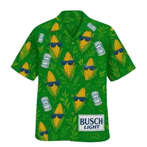 Busch Light Tropical Hawaiian Shirt, Busch Light Corn Hawaiian Shirt For The Farmers, Beer Club Aloha Unisex Shirt, Menswear Top Gifts