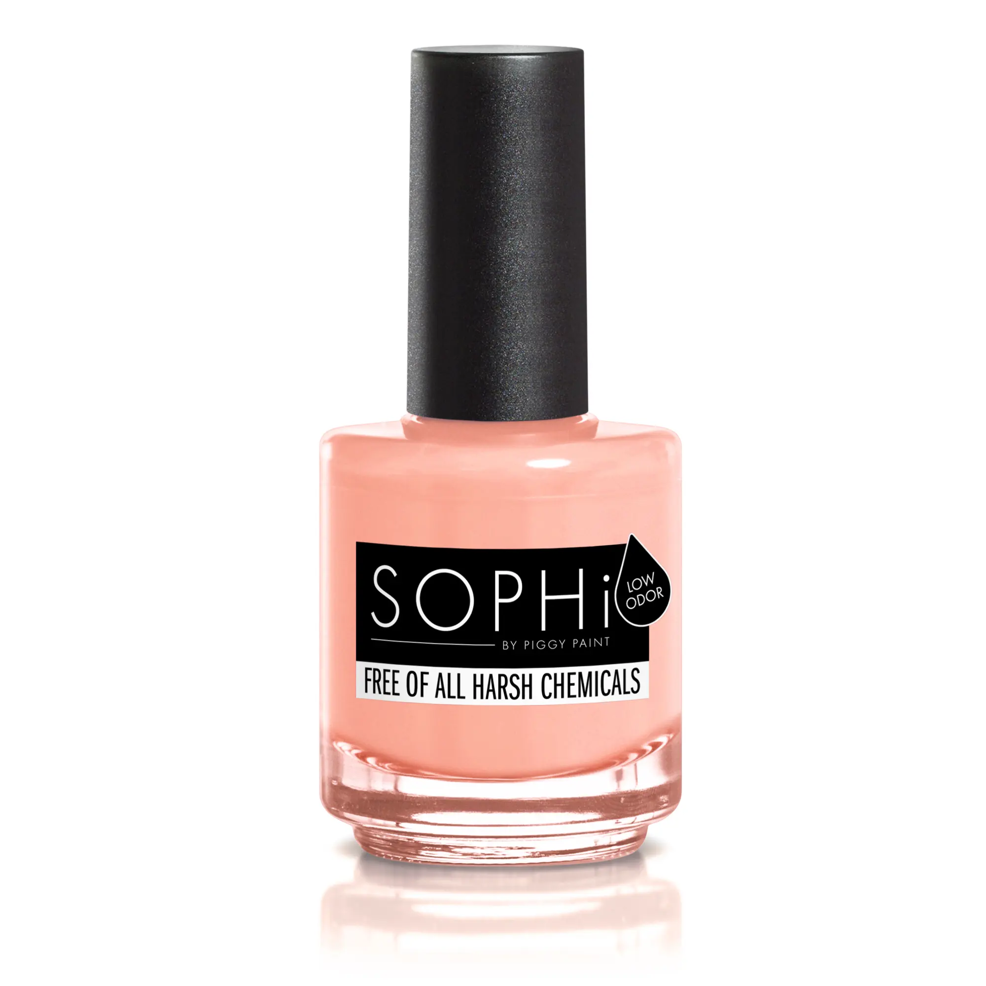 SOPHi Peach Perfect - Peachy Neutral Nail Polish, 0.5 fl. oz. (15 ml), Non-Toxic, Virtually Odorless, Cruelty-Free, Vegan, Water-Based Formula, Soft & Smooth Finish