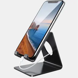 Lamicall Cell Phone Stand, Phone Dock: Cradle, Holder, Stand for Office Desk - Black Lamicall