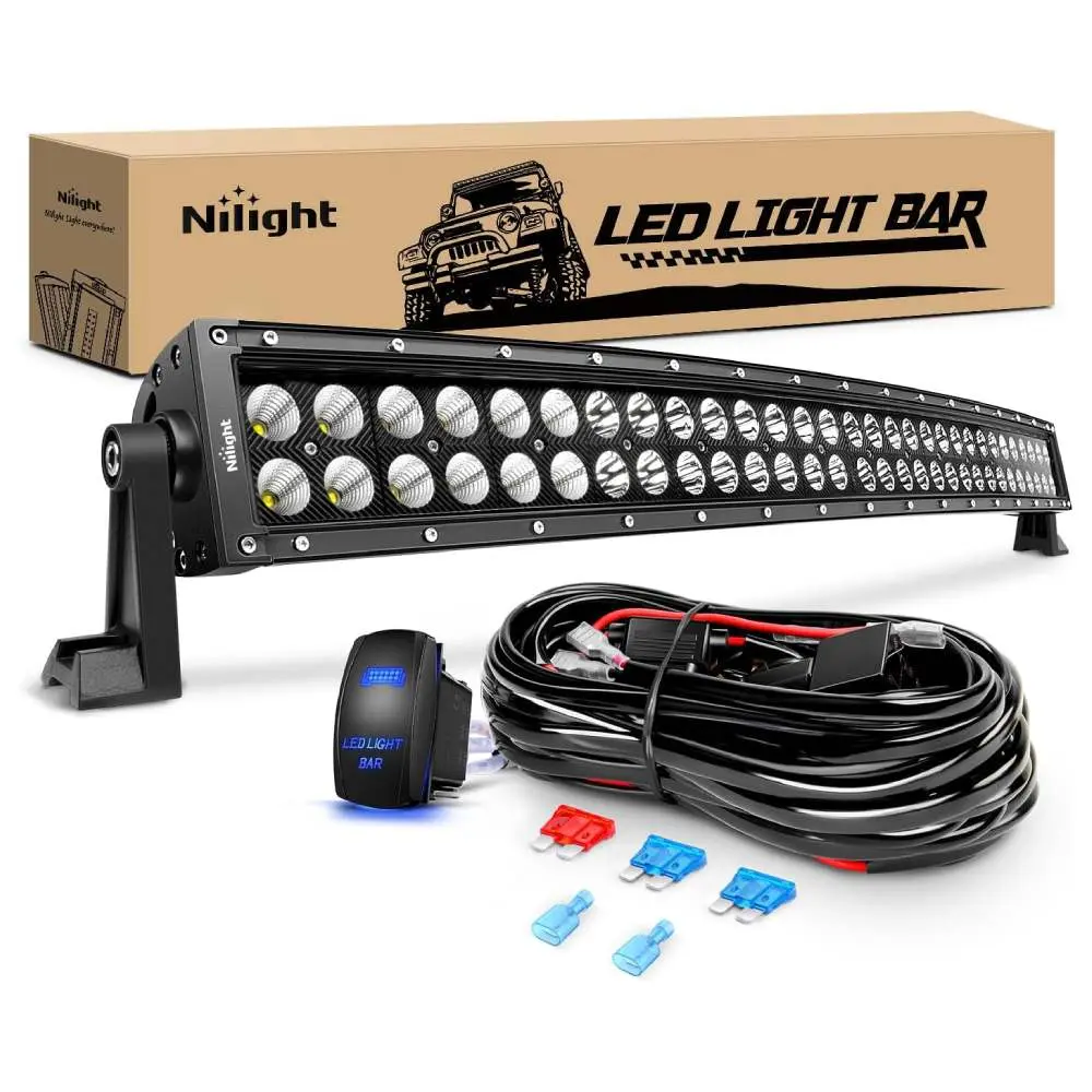 32Inch Curved 180W Light +Wiring Harness