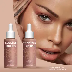 Sunless Tanning Drops – Natural Melanin Booster for Glowing Skin | Moisturizing Bronzer for Face & Body, No Sun Damage