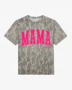 Pink Mama Mossy Oak Wash Camo Tee 3D, Mother's Day Hunting T-Shirt for Mom, 3D Camouflage Graphic Gift, Women's Soft Outdoor Apparel, Pink Mama Top