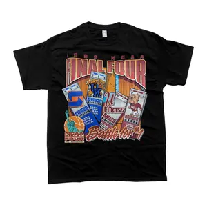 Vintage College Basketball Final Tournament Graphic T-Shirt Retro Sports Tee Unisex Cotton Shirt March Championship Inspired Streetwear Gift
