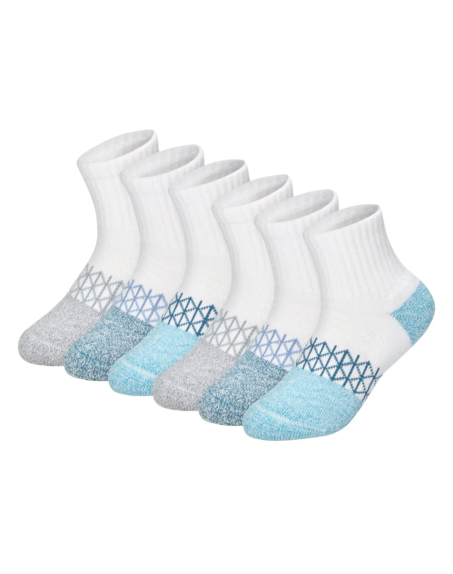 Hanes Absolute Active Boys' Ankle Socks Pack, 6-Pack, Moisture-Wicking ' Athletic