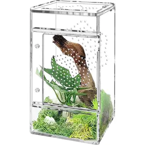 Jumping Spider Enclosure 6.3 * 3.5 * 3.5IN, Terrarium,  Cage, Praying Mantis Habitat,  Terrarium, Caterpillar Habitat - Multi-Species Kit