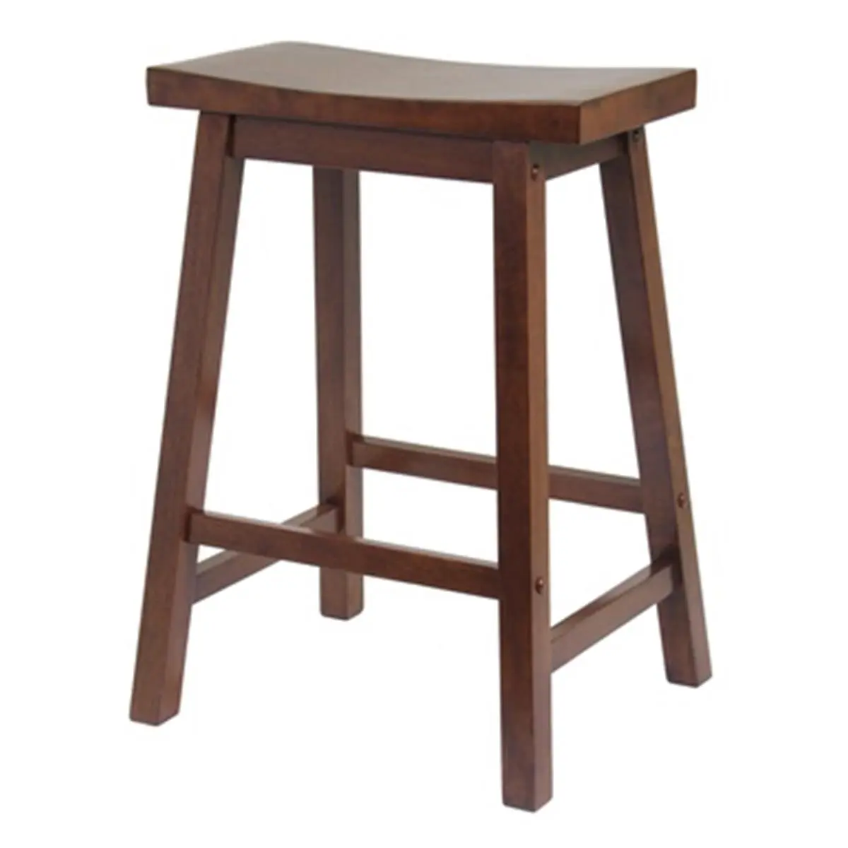 Winsome 94084 24 Inch Saddle Seat Stool - Walnut