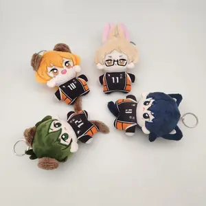 New 10cm Haikyuu Plush Toy Hinata Shoyo Keychain Tobio Kageyama Yu Nishinoya Bag Pendant Mini Volleyball Stuffed Doll Gifts