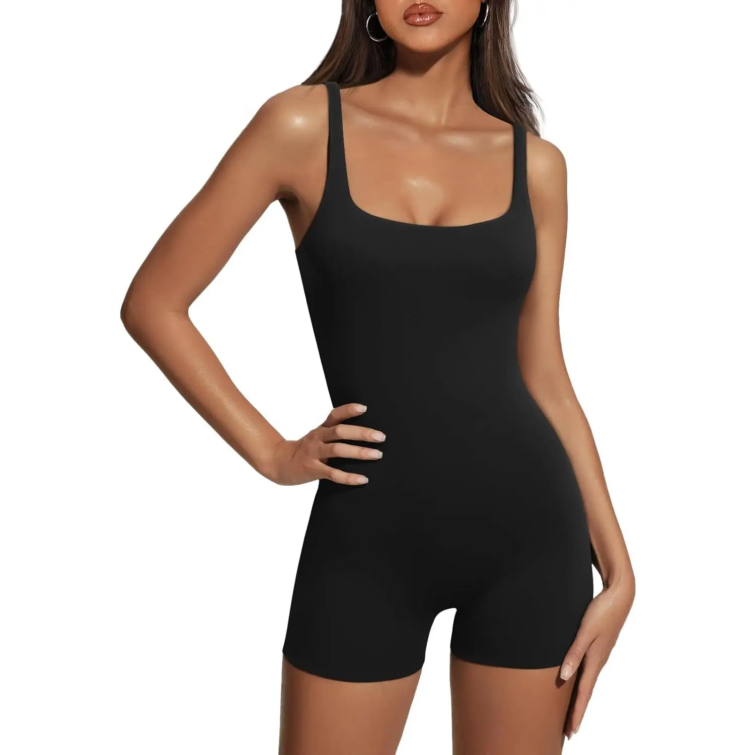 2024 Womens Jumpsuits Shorts Rompers One Piece Bodysuits Yoga Sleeveless Backless Seamless Bodycon Outfits Clothes 2024
